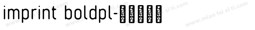 imprint boldpl字体转换